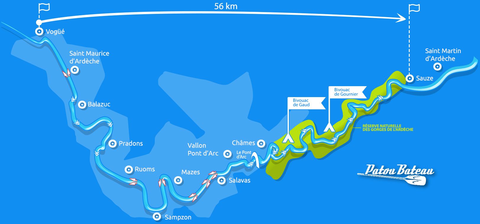 Descente 56 km